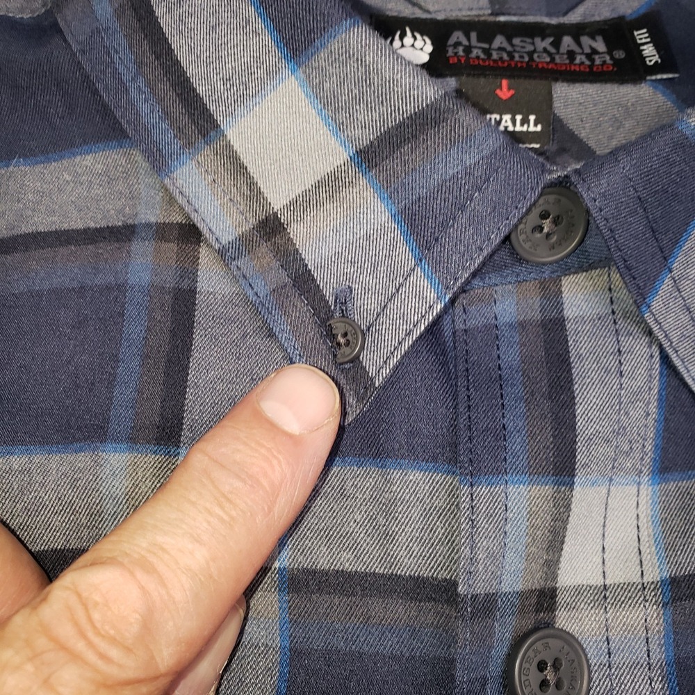 Duluth Trading Alaskan Hardgear PAIR Shirts Mens Large Tall Slim Fit Poly Wool - Picture 14 of 14